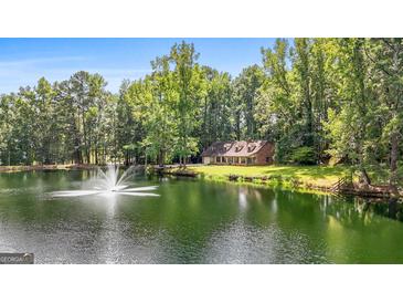 House on a pond with lush landscaping at 3110 Highway 20 W, Hampton, GA 30228