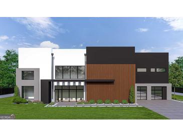 Modern home exterior with wood and black accents at 280 Brannan, Mcdonough, GA 30253