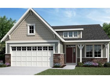 New home exterior with stone accents and a two-car garage at 162 Laurel Farms Ln, Dallas, GA 30157