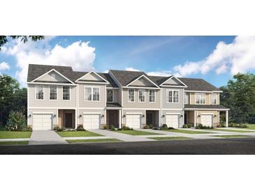 Five-unit townhome community with attached garages at 6116 Ripple Way # 47, South Fulton, GA 30349