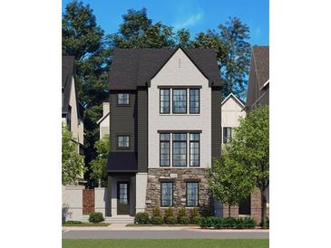 Three-story home with stone and dark siding at 2300 Park Walke Dr, Alpharetta, GA 30009