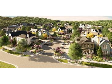 Aerial view of a charming community with lush landscaping at 6000 Stallion Rdg, Douglasville, GA 30135