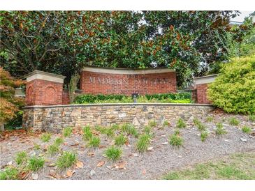 Madison Square community entrance sign, brick and stone accents at 1850 Cotillion Dr # 3315, Atlanta, GA 30338