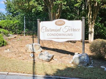 Clairmont Terrace Condominiums building sign at 2805 Northeast Expressway # A5, Atlanta, GA 30345