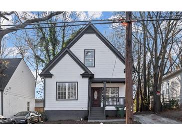 Charming craftsman style home with gray accents and a welcoming front porch at 576 Rockwell Sw St, Atlanta, GA 30310