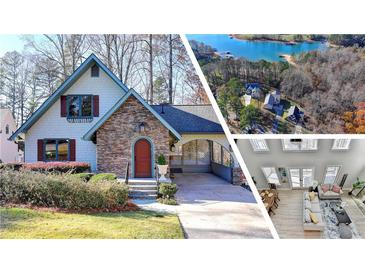 Charming stone and shingle home with a welcoming front porch at 6460 Pine Ridge Cir, Cumming, GA 30041