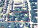 Aerial view showing a large lot surrounded by trees and neighboring houses at 0 Park Se Ave, Smyrna, GA 30080