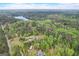 Aerial lot view, showing a pond and surrounding trees at 2421 Bethel Ne Rd, Conyers, GA 30012
