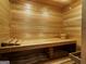 Relaxing cedar wood sauna with built-in bench at 131 Burdette Rd, Atlanta, GA 30327