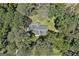 Overhead view of a home surrounded by lush greenery at 4505 Cochran Mill Rd, Fairburn, GA 30213