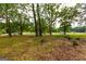 Property view from the road, showing a large lot with trees at 1042 Harbins Rd, Dacula, GA 30019