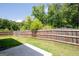 Private backyard with wooden fence and patio at 6904 Oak Valley Dr, Douglasville, GA 30134