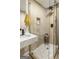 Elegant bathroom featuring a glass-enclosed shower and modern fixtures at 1510 Mims Sw St, Atlanta, GA 30314