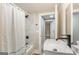 Bathroom with a tub, shower, and modern vanity at 1510 Mims Sw St, Atlanta, GA 30314