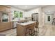 Modern kitchen with stainless steel appliances and an island at 1510 Mims Sw St, Atlanta, GA 30314