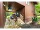 Exterior entrance with wooden stairs and golf cart at 12 Fairway Ln, Peachtree City, GA 30269