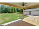 Relaxing covered patio with a view of the backyard at 2752 Poplar Rd, Sharpsburg, GA 30277