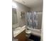 Bathroom with granite countertop, bathtub and shower at 8201 Fairington Village Dr, Lithonia, GA 30038