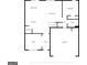 One-story home floor plan with a kitchen, living room, and bedroom at 104 Montgomery Dr, Stockbridge, GA 30281
