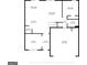 Floor plan showcasing a home's layout, including kitchen, living room, and bedrooms at 104 Montgomery Dr, Stockbridge, GA 30281