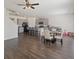 Open concept kitchen and dining area with hardwood floors at 104 Montgomery Dr, Stockbridge, GA 30281