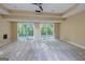 Main bedroom with sliding glass doors to backyard at 5761 Newnan Cir, Austell, GA 30106