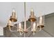 Modern gold chandelier with glass shades at 114 Jacoby Dr # 111, Fairburn, GA 30213