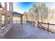 Spacious deck with wooded backdrop at 230 Waltham Way, Fayetteville, GA 30214