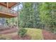 Landscaped backyard with a gently sloping lawn and mature trees providing shade and privacy at 1055 Church St, Smyrna, GA 30080