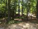 Secluded wooded lot with a glimpse of a home in the background at 1145 Lake Stone Lea Dr, Oxford, GA 30054