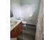 Clean bathroom with updated flooring at 1950 Wynhurst Xing, Stone Mountain, GA 30088