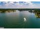 Aerial view of lakefront community with boats and lush greenery at 4194 Argonne Dr, Villa Rica, GA 30180