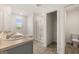 Main bathroom with double vanity, shower, and toilet at 619 Whitman Ln # 2200, Stockbridge, GA 30281