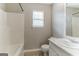 Bathroom with shower/tub combo and white vanity at 1125 Misty Meadows Ln, Hampton, GA 30228