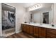 Bathroom with double vanity and shower/tub combo at 3110 Highway 20 W, Hampton, GA 30228