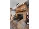 Brick fireplace with wood storage and hearth at 3110 Highway 20 W, Hampton, GA 30228
