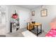 Bright bedroom with double bed, and a writing desk at 1705 Labonte Pkwy, Mcdonough, GA 30253
