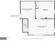 Basement floor plan with finished and unfinished areas at 7325 Czar Pl, Riverdale, GA 30296