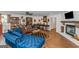 Finished basement with fireplace and sitting area at 825 S Bethany Rd, Locust Grove, GA 30248