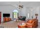 Spacious living room with vaulted ceiling, fireplace and hardwood floors at 825 S Bethany Rd, Locust Grove, GA 30248