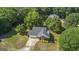 Aerial view of brick ranch house with large yard and trees at 825 S Bethany Rd, Locust Grove, GA 30248