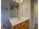 Clean bathroom with vanity, sink, and shower/tub combo at 156 Buddy Blvd, Mcdonough, GA 30252