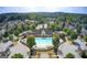Aerial view of community pool and surrounding homes at 844 Venture Sw Way, Atlanta, GA 30331