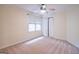 Well-lit bedroom with ceiling fan and double-door closet at 3142 Brooks Dr, Snellville, GA 30078