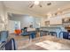 Open concept living and kitchen area with hardwood floors at 2 Poplar St, Porterdale, GA 30070