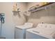Laundry room with washer and dryer hookups, and shelving at 2 Poplar St, Porterdale, GA 30070