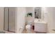 Basement bathroom with shower, toilet, and vanity at 1461 Hada Ln, Lawrenceville, GA 30043