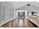 Elegant entryway with hardwood floors and view to dining area at 676 Mcbride Rd, Fayetteville, GA 30215