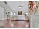 Bright living room with hardwood floors and vaulted ceiling at 676 Mcbride Rd, Fayetteville, GA 30215