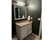 Bathroom with granite countertop and white vanity at 3180 Buck Branch Rd, Conyers, GA 30094